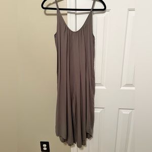 Olive Green Slouchy Wide Leg Jumpsuit, Size Small